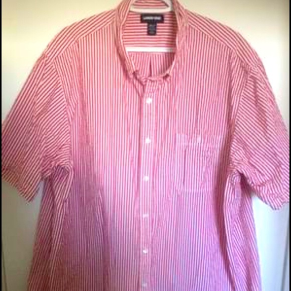 Lands End Red Striped Shirt - 2XL - Picture 1 of 2